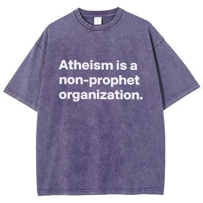 Atheism Is A Non-Prophet Organization Vintage Distressed T-shirt