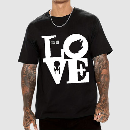 I Love SciFi Black Geek T-Shirt