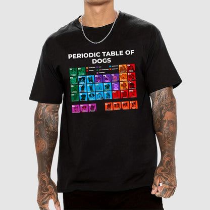 Periodic Table of Dogs  Dog Lover  Funny Science Geek T-Shirt