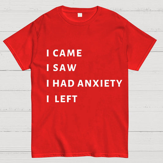 I Came I Saw I Had Anxiety I Left Geeky T-Shirt