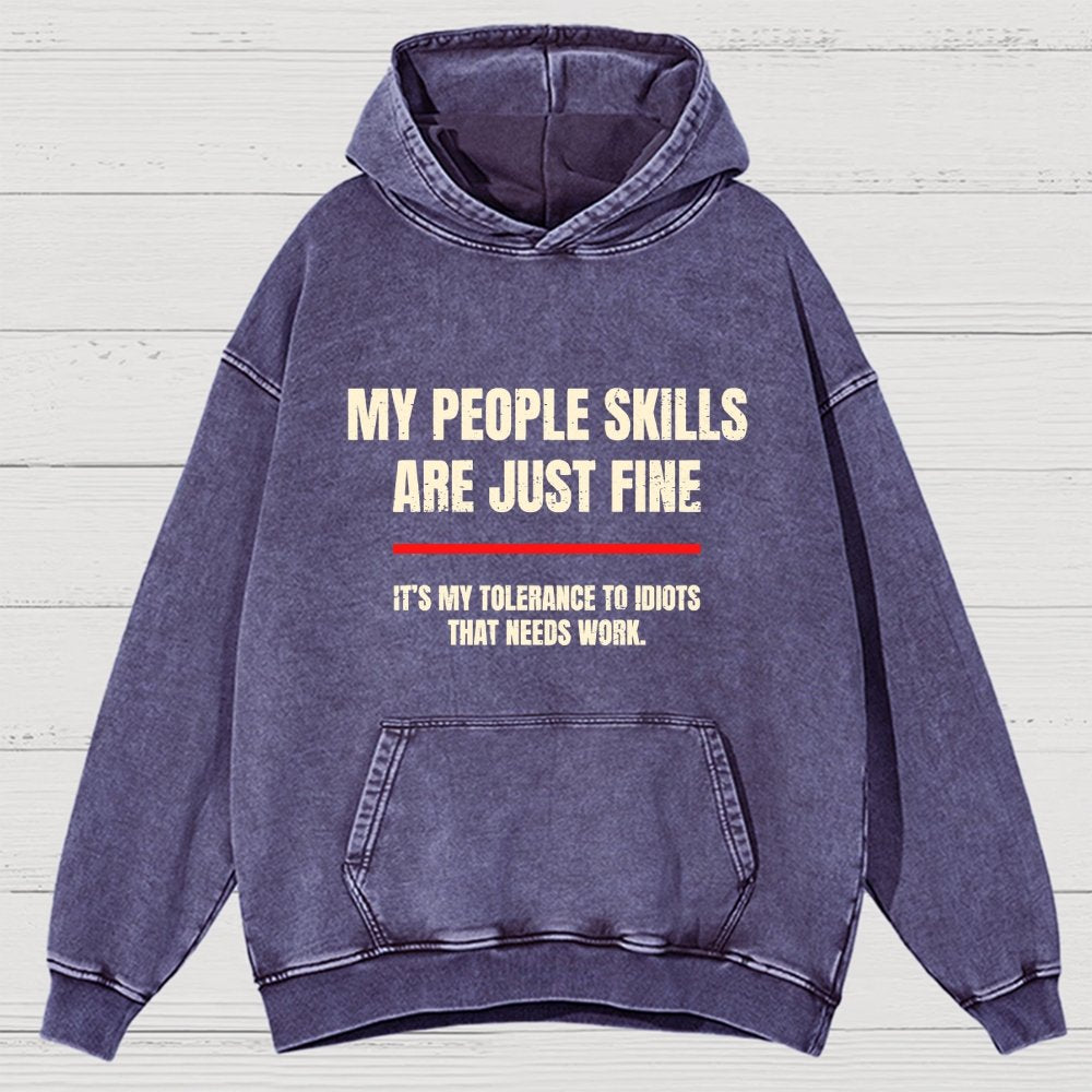 My People Skills Are Fine Vintage Distressed Hoodie
