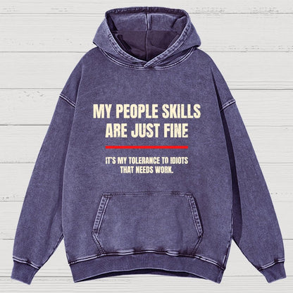 My People Skills Are Fine Vintage Distressed Hoodie