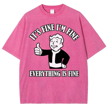 Its Fine Im Fine Everything Is Fine Vintage Distressed T-shirt