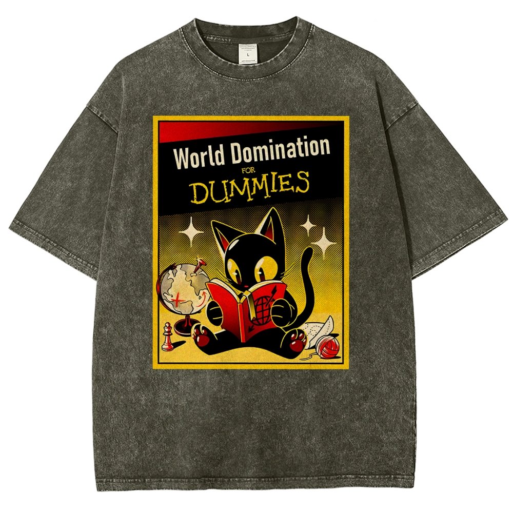 World Domination For Dummies Vintage Distressed T-shirt