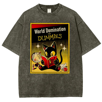 World Domination For Dummies Vintage Distressed T-shirt