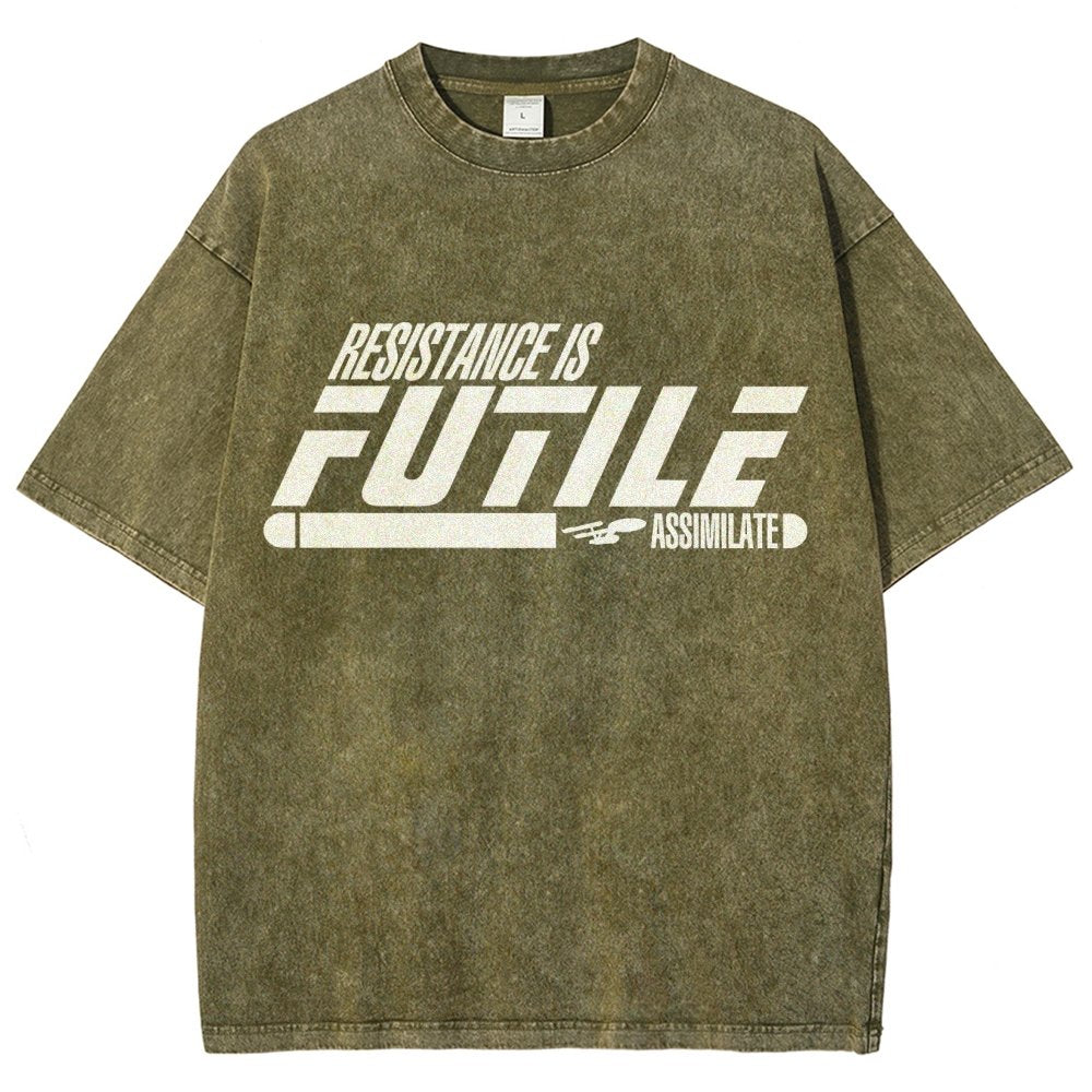 Resistance is Futile Vintage Distressed T-shirt