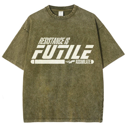 Resistance is Futile Vintage Distressed T-shirt