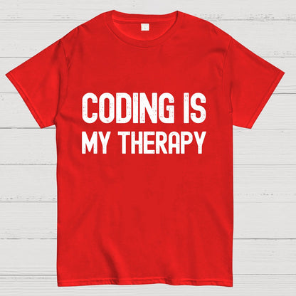 Coding Is My Therapy Geeky T-Shirt