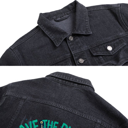 Save The Earth And Kill All Humans Denim Jacket