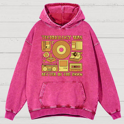 Technology Was Better In The 1900s Vintage Distressed Hoodie