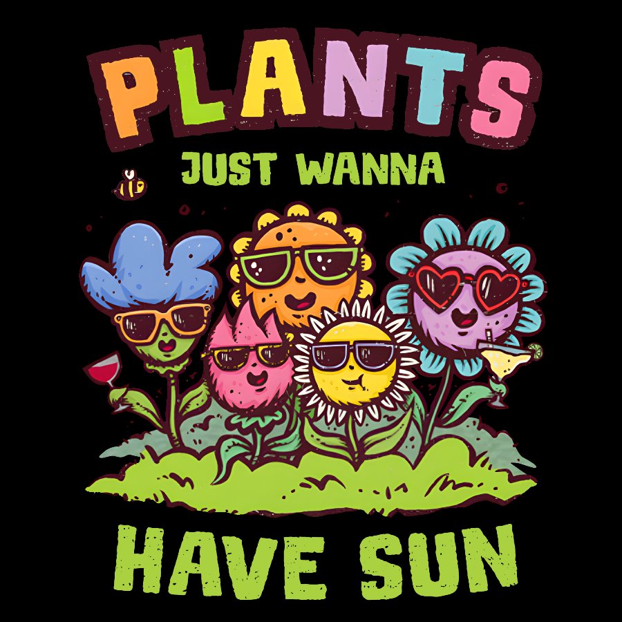 Plants Just Wanna Have Sun Geek T-Shirt