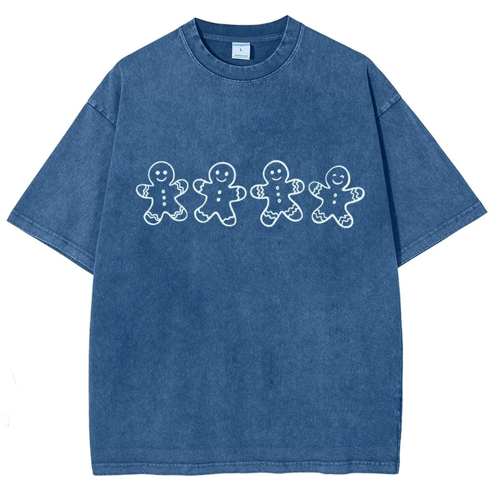 Christmas Gingerbread Cookies Vintage Distressed T-shirt