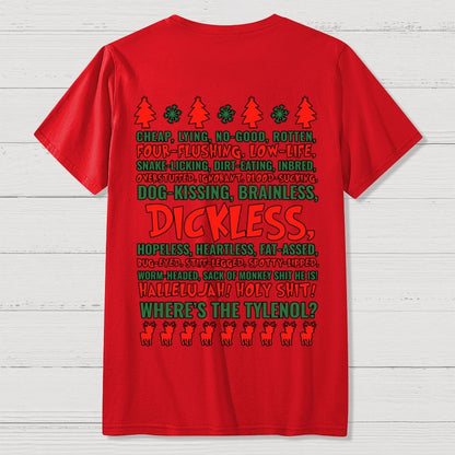 Holiday Family Christmas Front And Back Printing Geek T-Shirt
