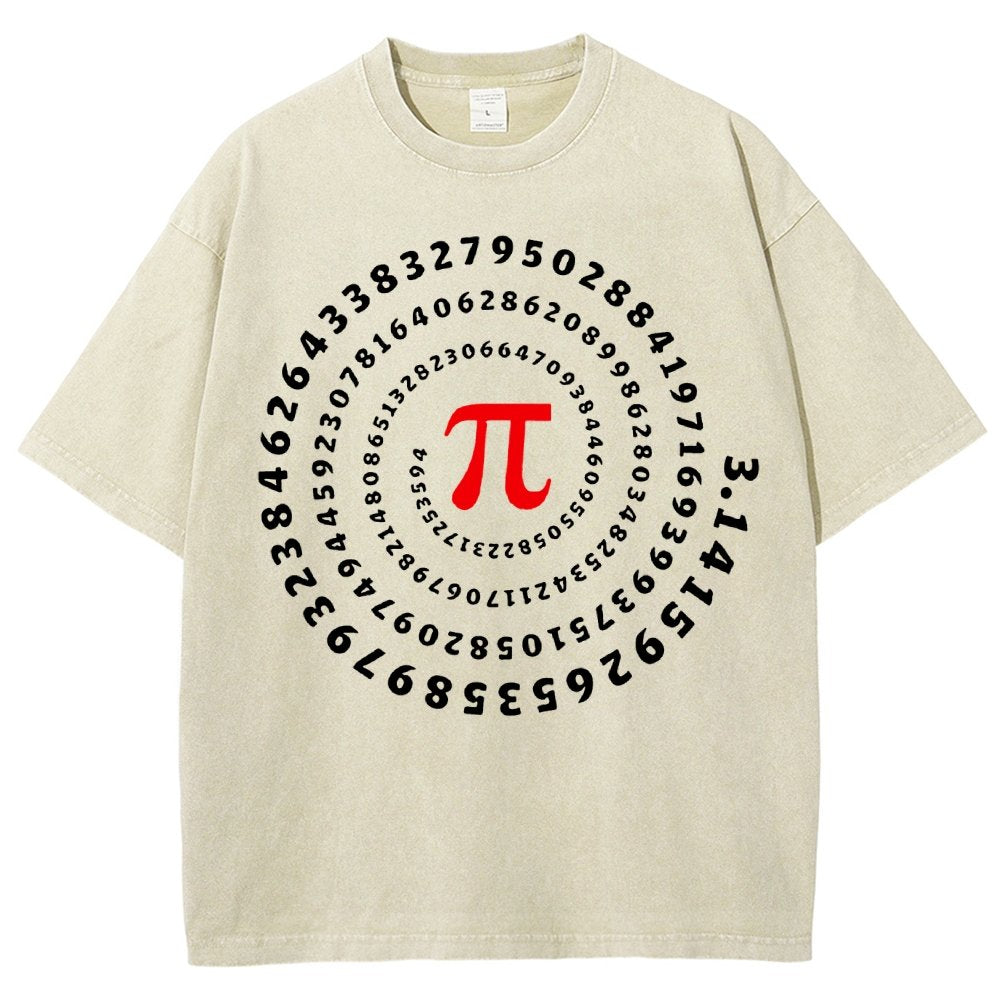 Pi Science Number Sequence Vintage Distressed T-shirt