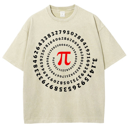 Pi Science Number Sequence Vintage Distressed T-shirt