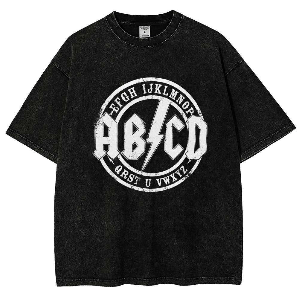 Hard Rock Alphabet Vintage Distressed T-shirt