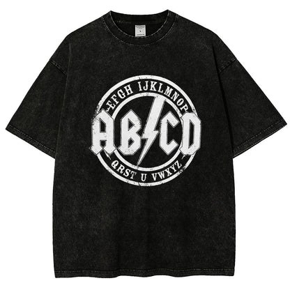 Hard Rock Alphabet Vintage Distressed T-shirt