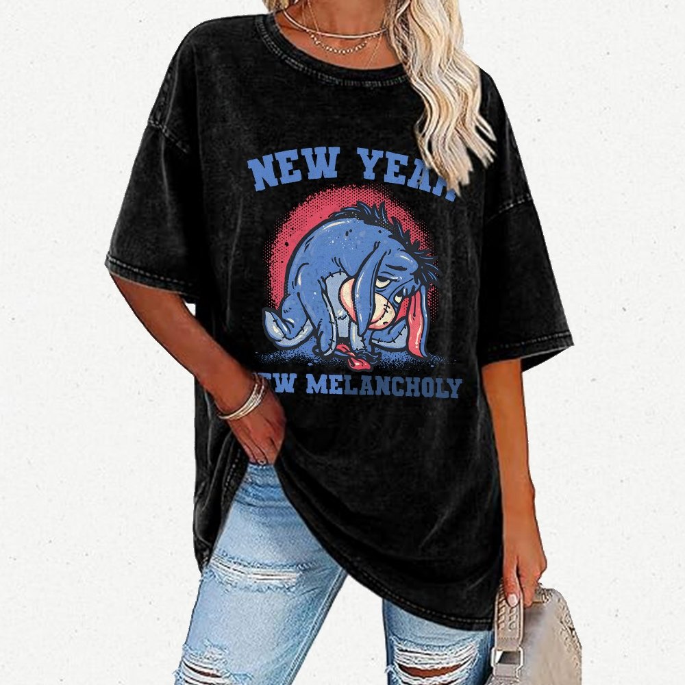 New Year New Melancholy Vintage Distressed T-shirt