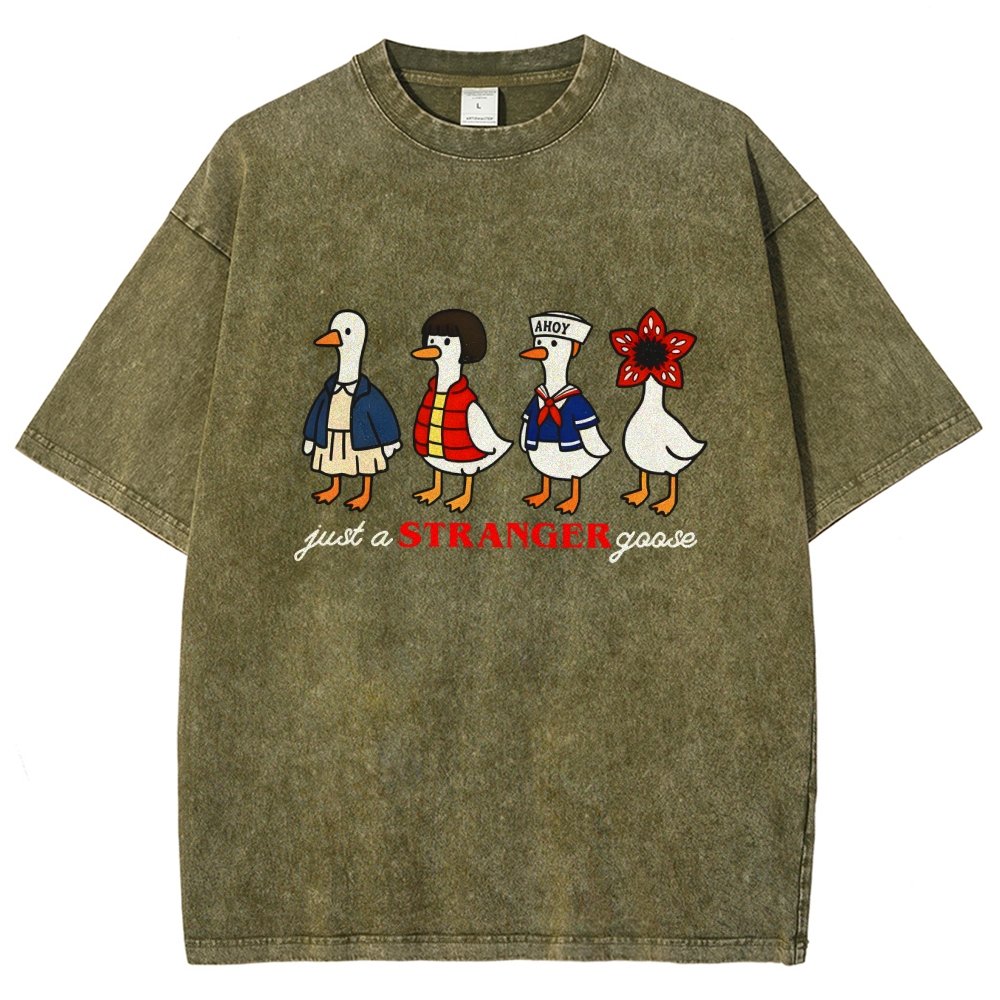 Just a stranger goose Vintage Distressed T-shirt