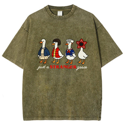 Just a stranger goose Vintage Distressed T-shirt