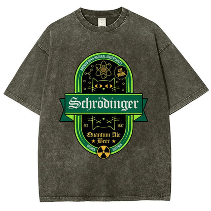 Schrödinger's Cat Inside Vintage Distressed T-shirt