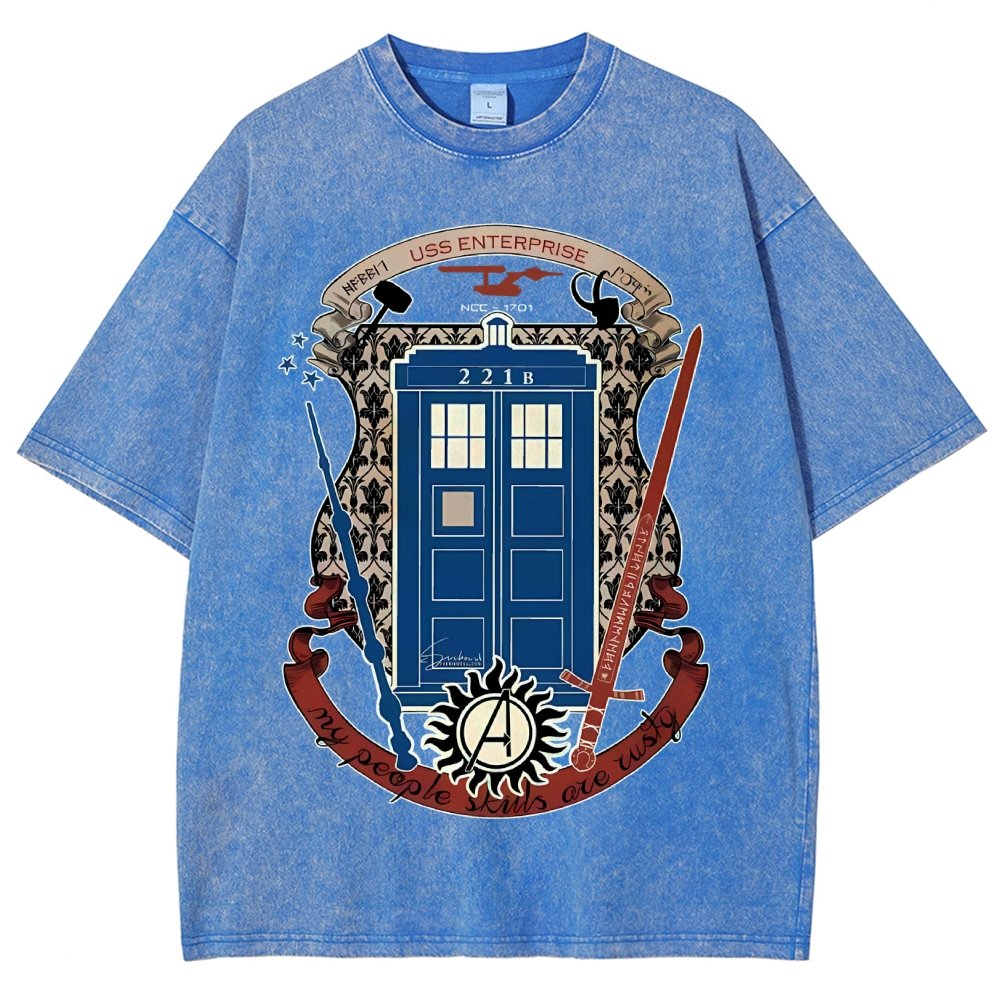 The Ultimate Geek Mashup Vintage Distressed T-shirt