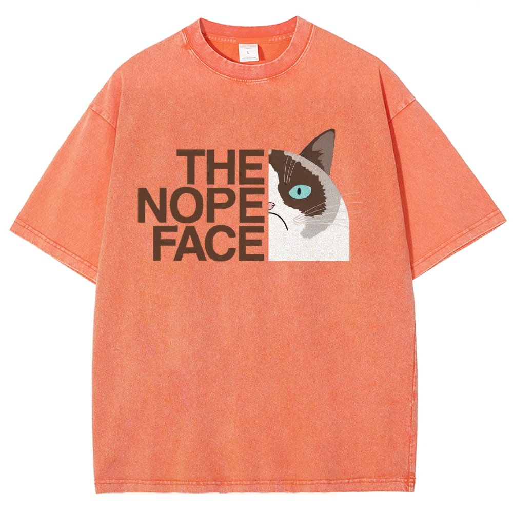 The Nope Face Vintage Distressed T-shirt
