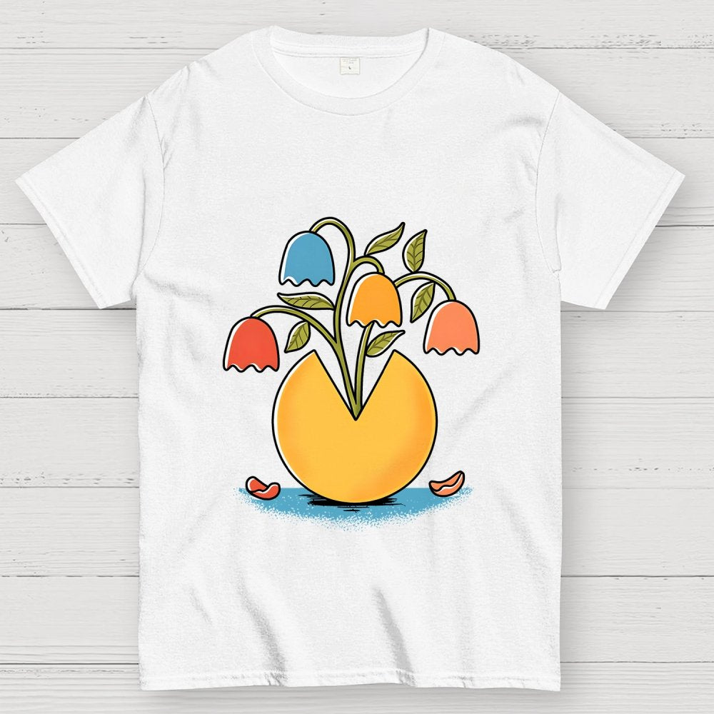 Retro Arcade Flowers Geek T-Shirt