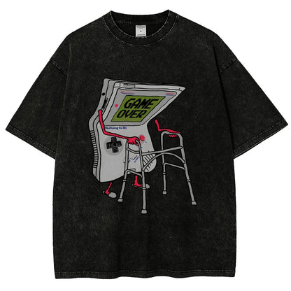 Super Mens Gamer Vintage Distressed T-shirt