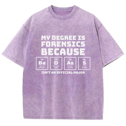 My Degree Forensic Science Periodic Table Funny Vintage Distressed T-shirt