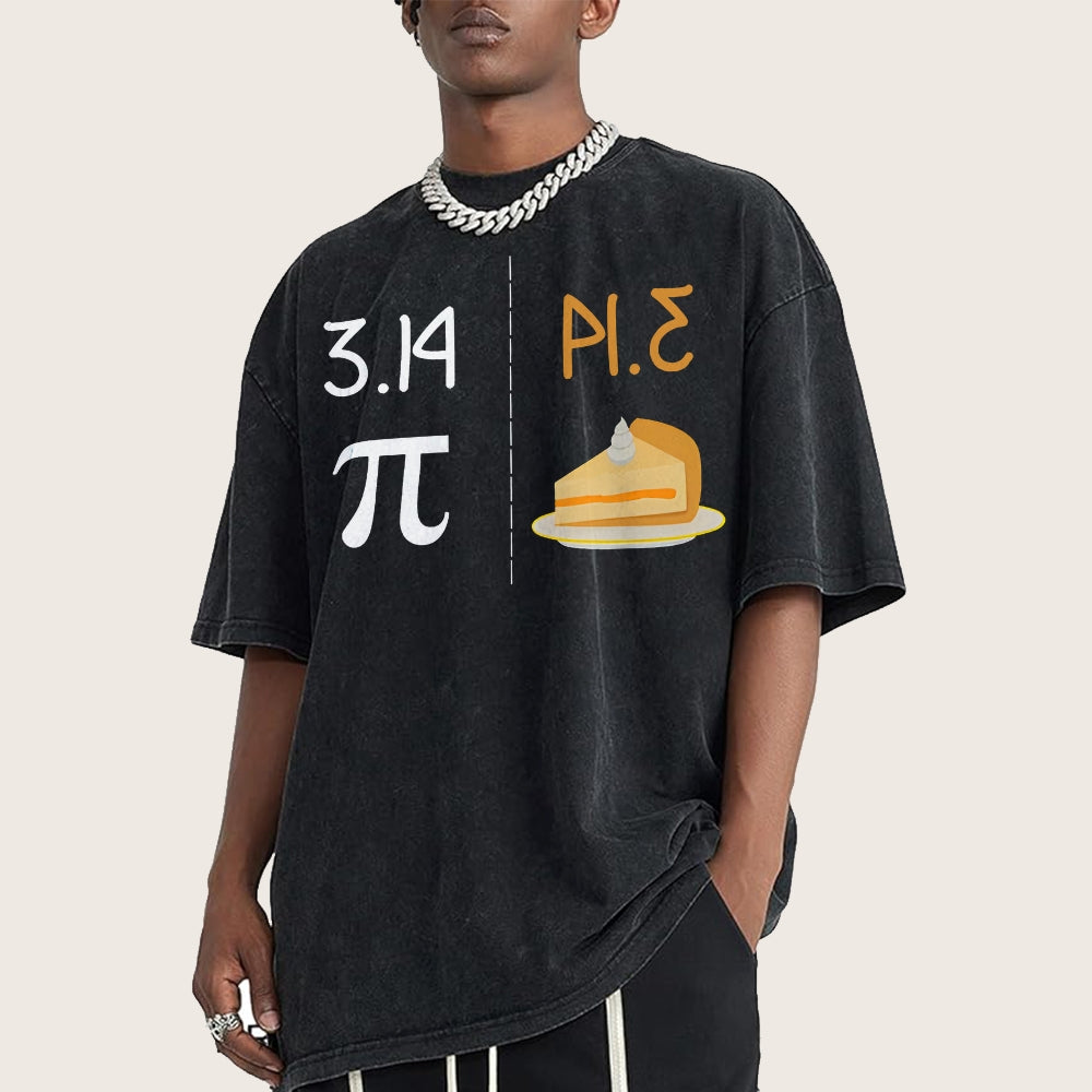 Funny PI Mirror Image Of 3.14 Is PIE Vintage Distressed T-shirt