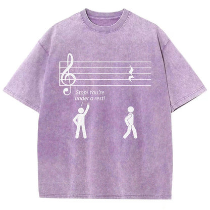 Stop Under A Rest Music Vintage Distressed T-shirt