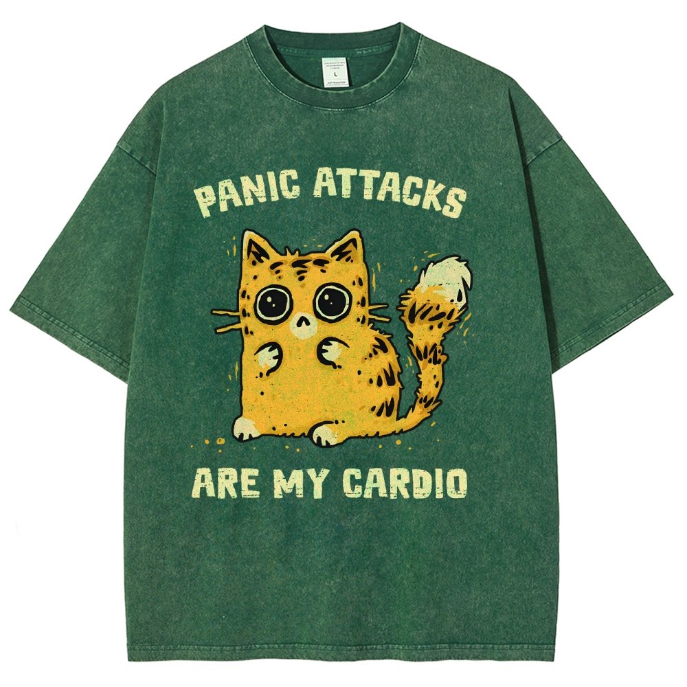 Panic Attacks Are My Cardio Vintage Distressed T-shirt