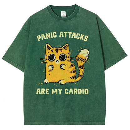 Panic Attacks Are My Cardio Vintage Distressed T-shirt