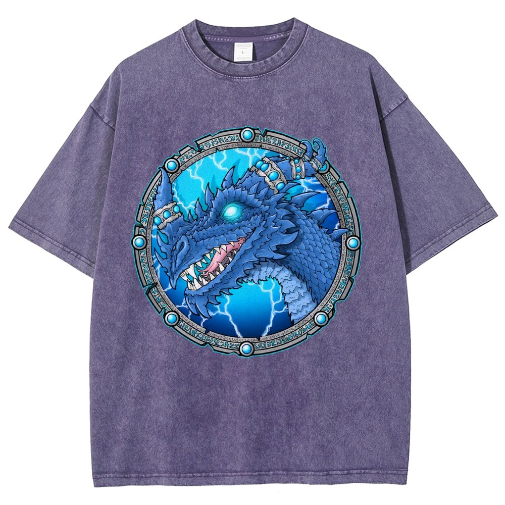 Blue Dragon Vintage Distressed T-shirt