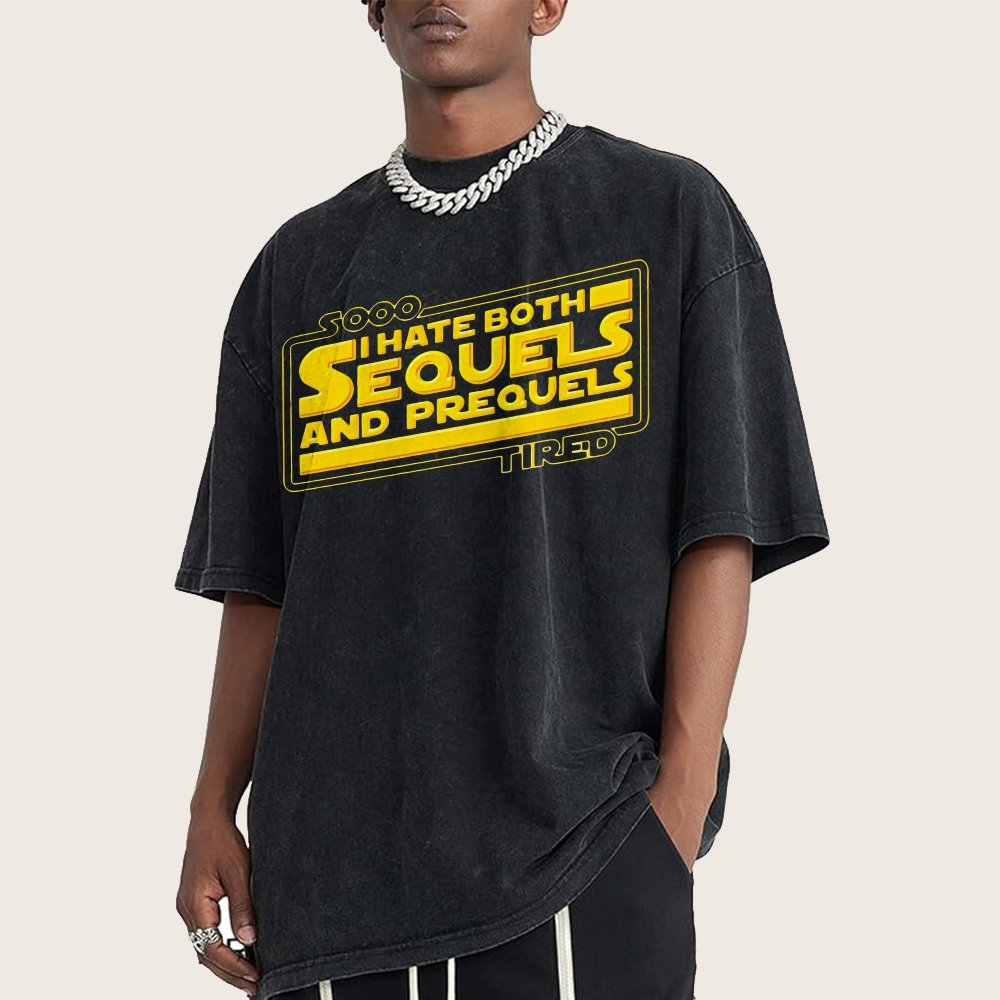 I Hate Sequels Vintage Distressed T-shirt