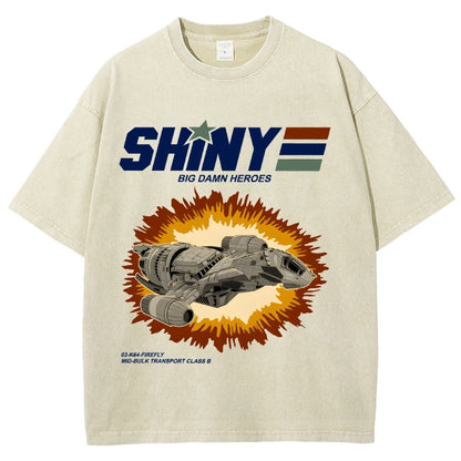 Shiny Heroes Vintage Distressed T-shirt