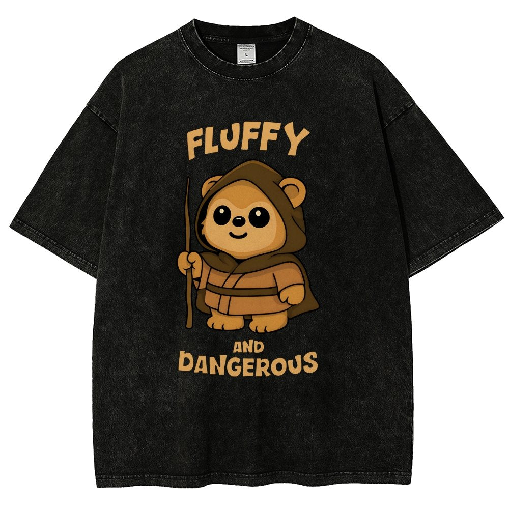 Fluffy and Dangerous Vintage Distressed T-shirt