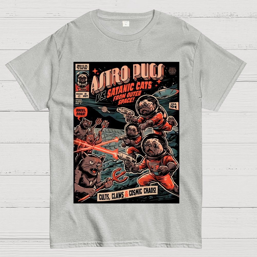 Astro Pugs Geek T-Shirt