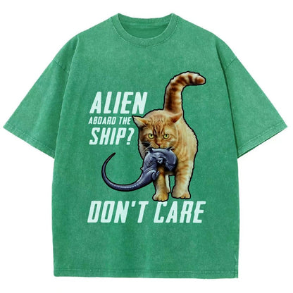 Top Cat Alien Aboard The Ship Don’t Care Vintage Distressed T-shirt