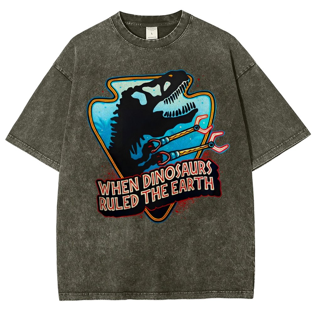 When Dinosaurs Ruled The Earth Vintage Distressed T-shirt