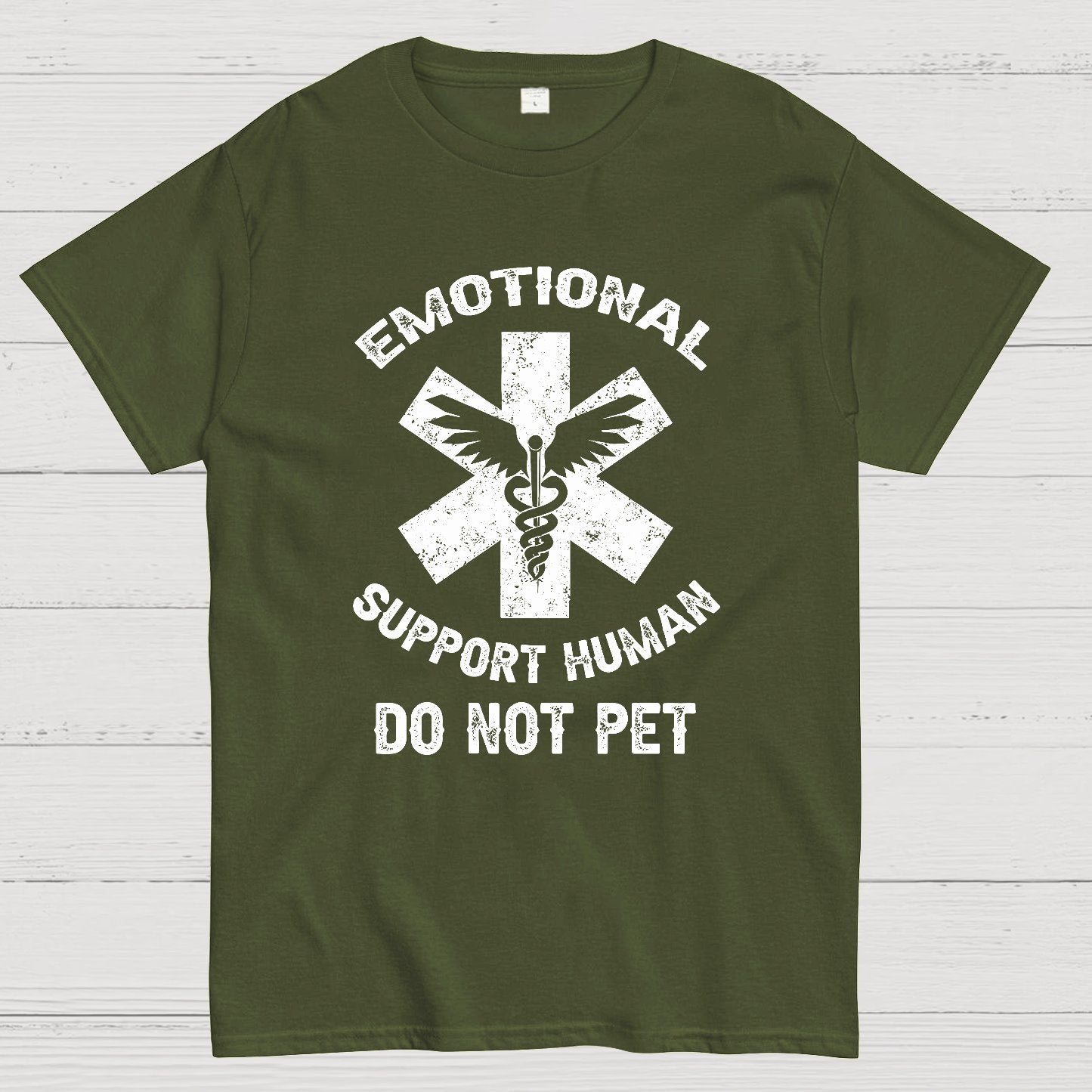 Emotional Support Human Do Not Pet Geeky T-Shirt