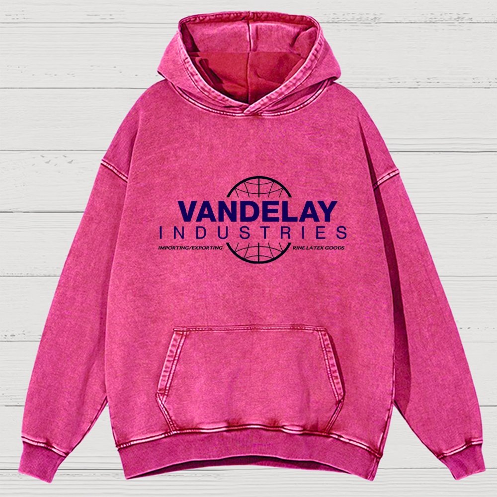 Vintage Distressed Hoodie with Retro - Style Brand
