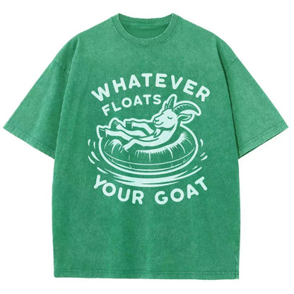 Whatever Floats Your Goat  Vintage Distressed T-shirt
