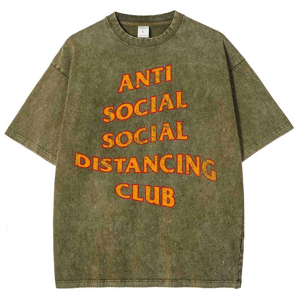 Social Distancing Club Vintage Distressed T-shirt