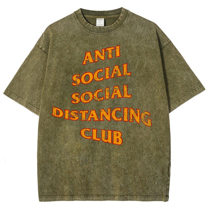 Social Distancing Club Vintage Distressed T-shirt