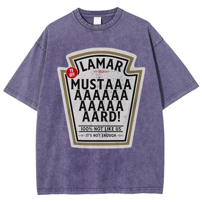 Lamar Mustard TV Off Essential Vintage Distressed T-shirt