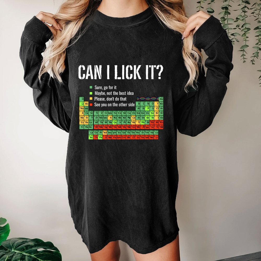 Can I Lick It Washed Long Sleeve Tee