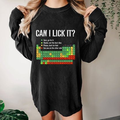 Can I Lick It Washed Long Sleeve Tee