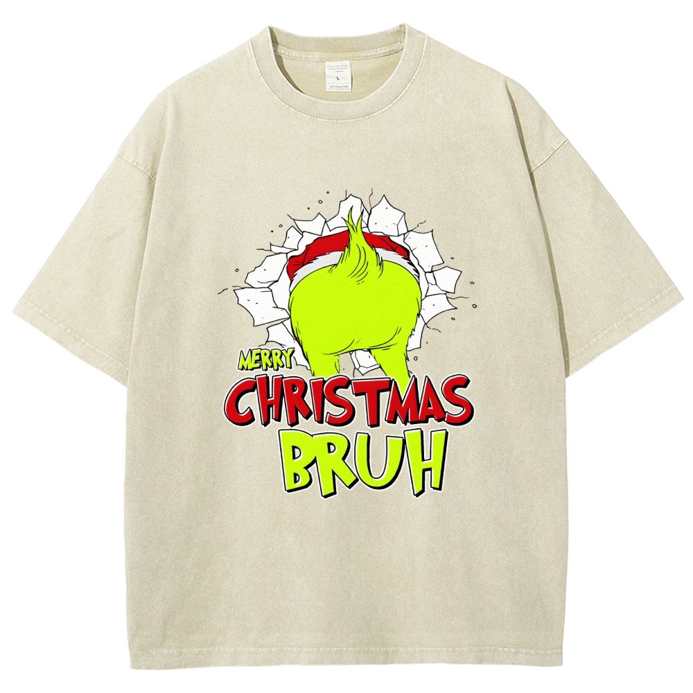 Merry Christmas Bruh Vintage Distressed T-shirt